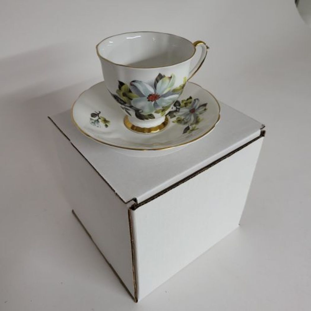 Spring Dogwood Blossoms Cup & Saucer Set Royal Windsor